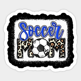Soccer Mom Blue Leopard Sticker